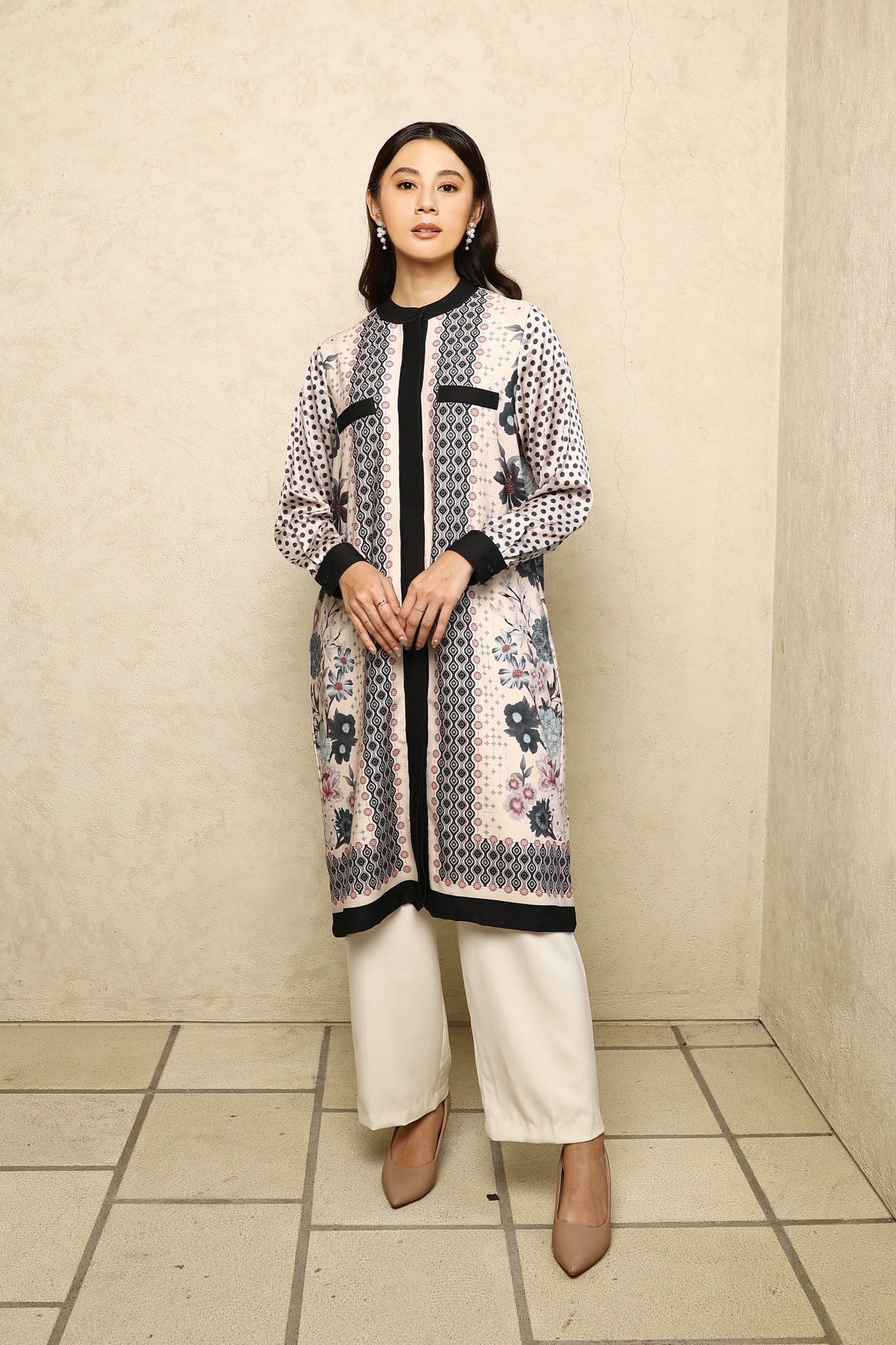 Sachi Tunic Wanita - Stormy Beige