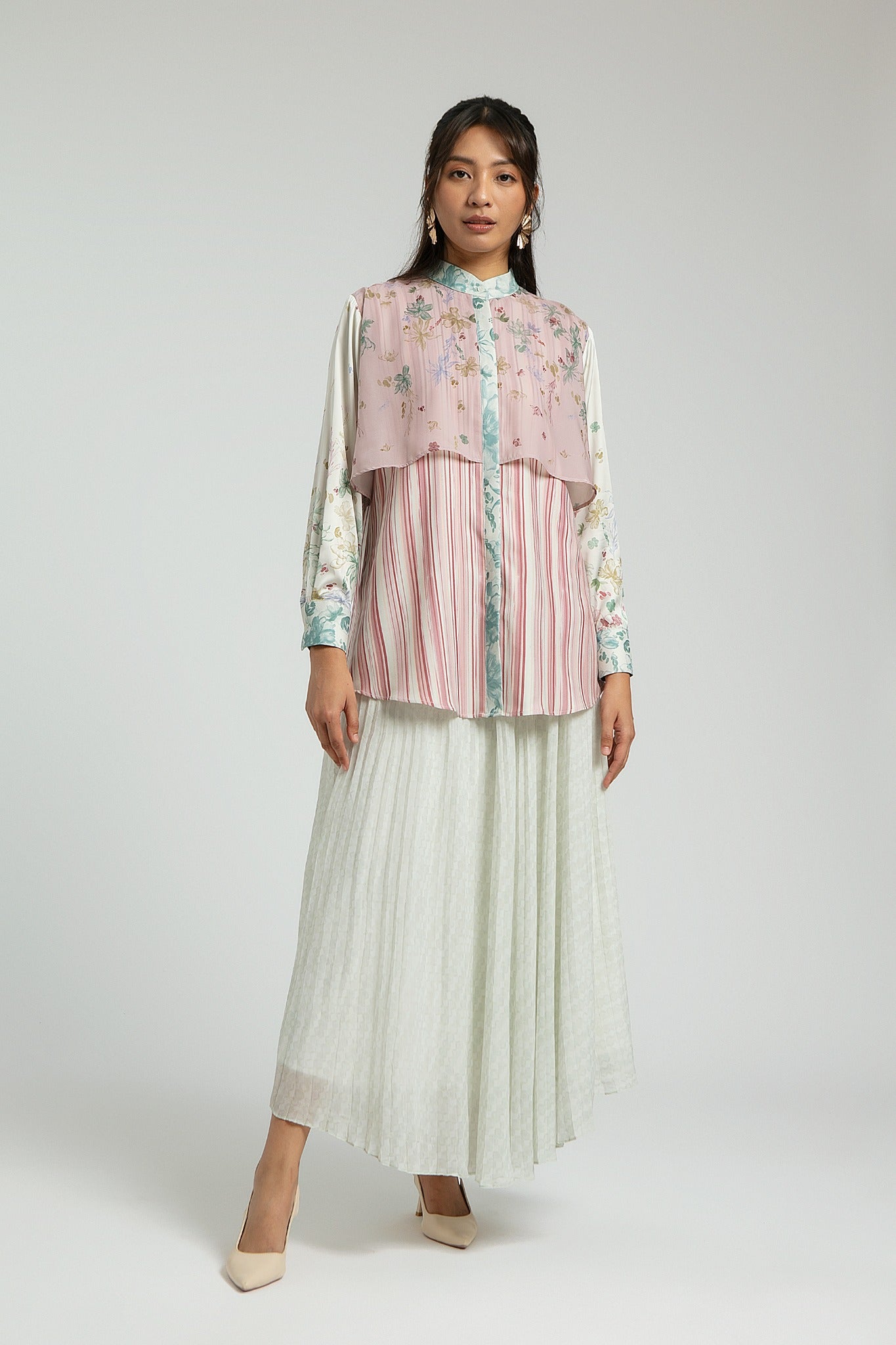 Damia Amethyst Top - Kemeja Lengan Panjang Wanita