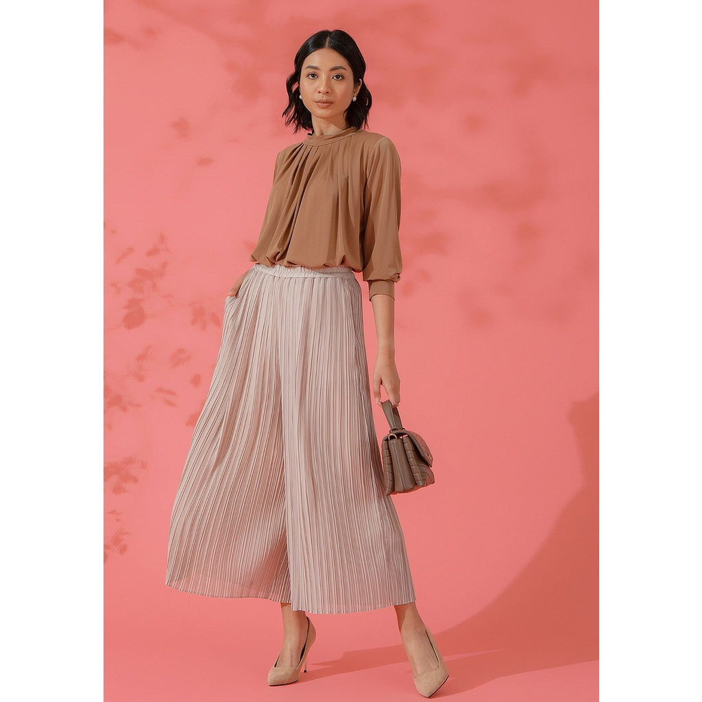 Aruka Pleated Pants - Khaki