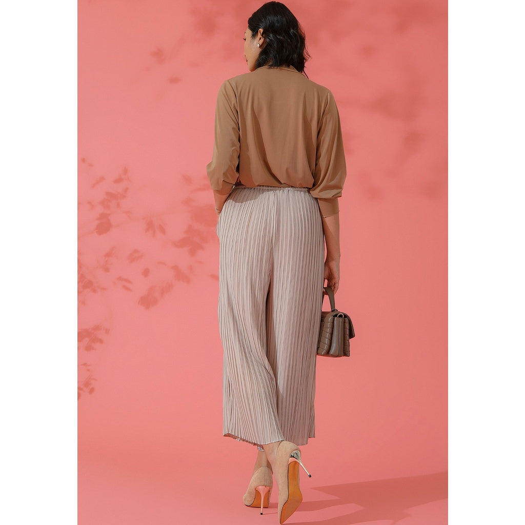 Aruka Pleated Pants - Khaki