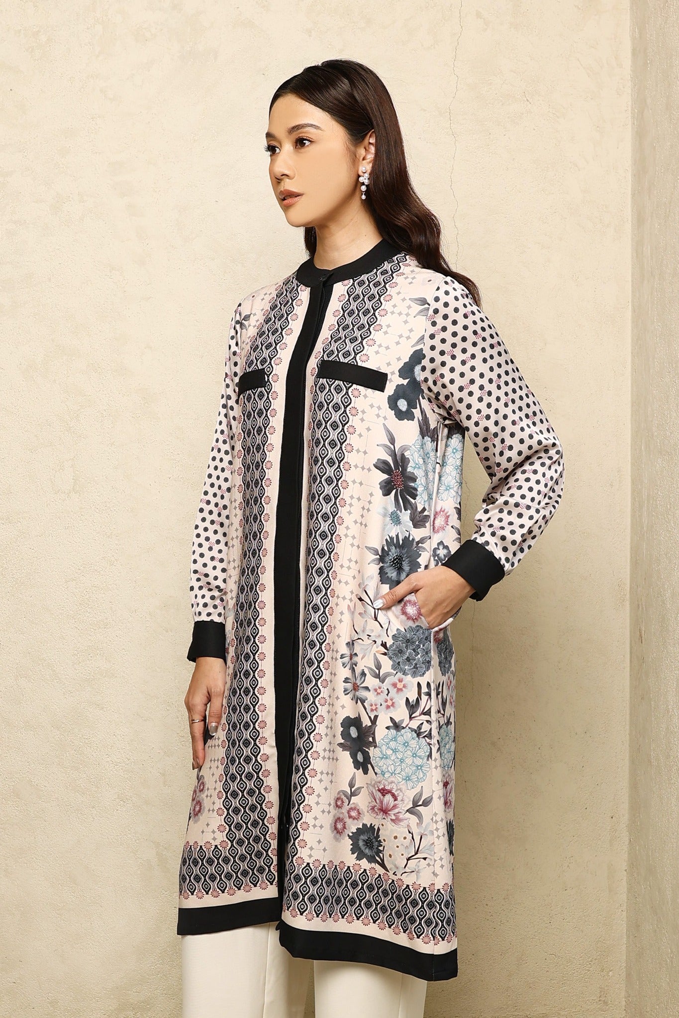 Sachi Tunic Wanita - Stormy Beige