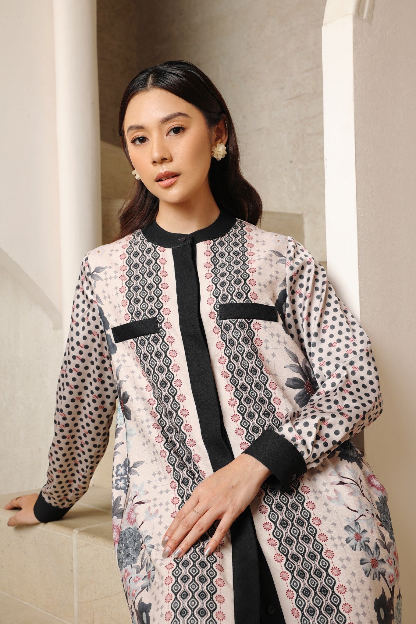 Sachi Tunic Wanita - Stormy Beige