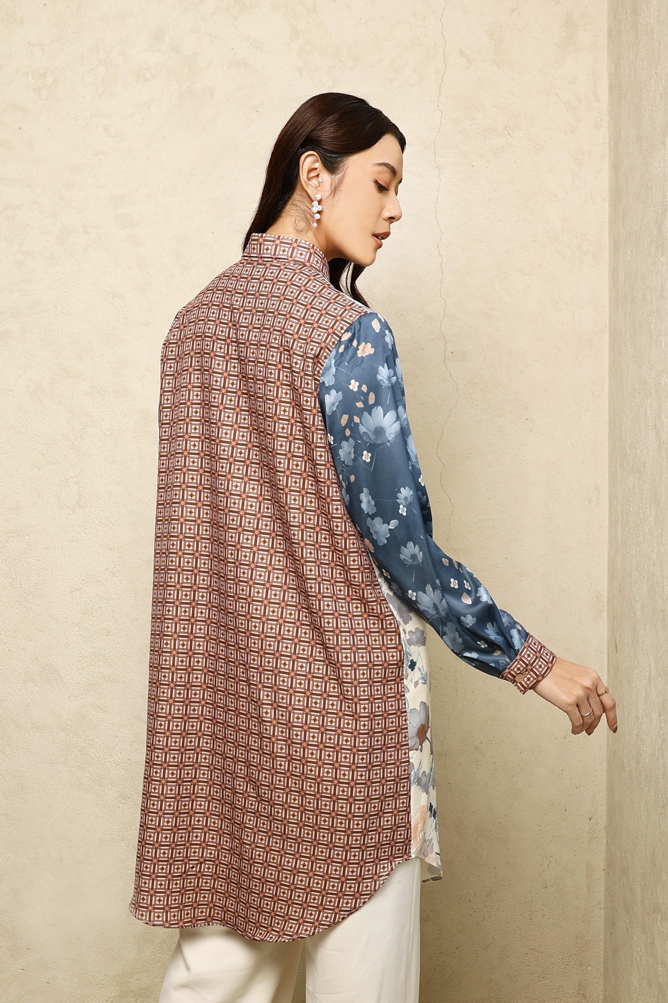 Shera Tunic Wanita - Stormy Blue