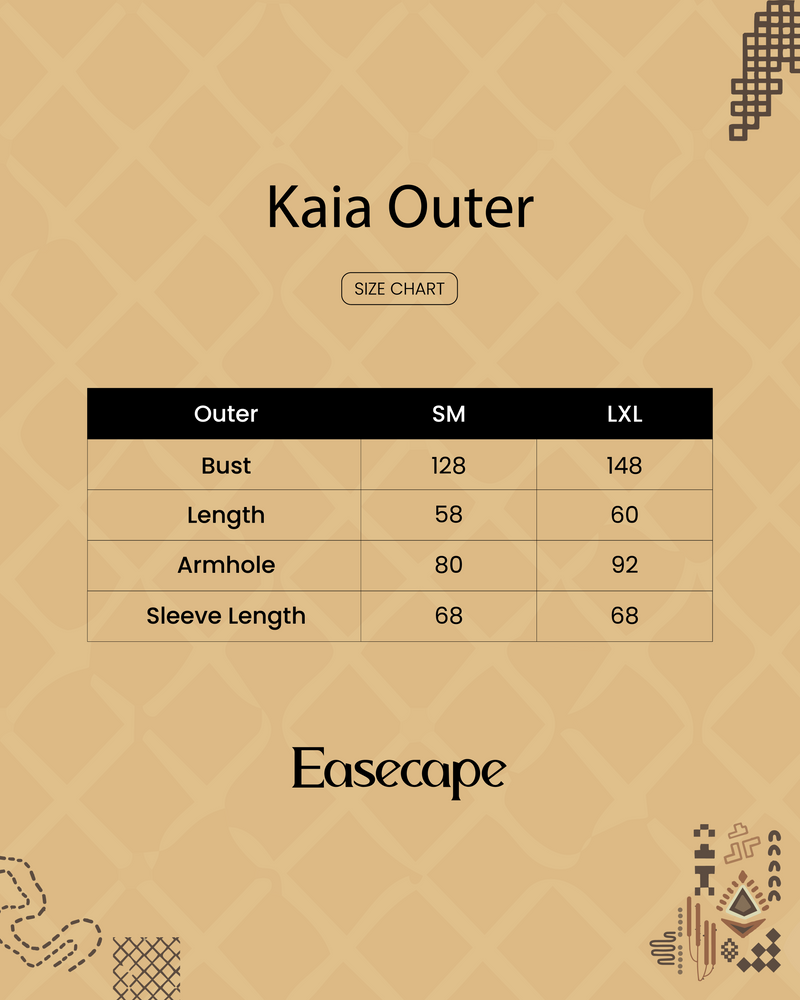 Panduan Ukuran Produk Kaia Outer Cream