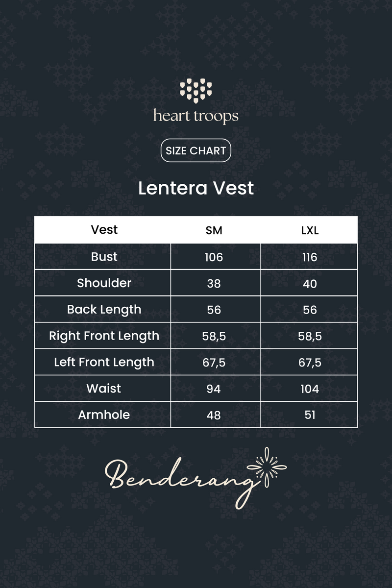 Panduan Ukuran Produk Lentera Vest