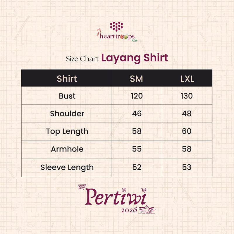 Panduan Ukuran Produk Layang Shirt