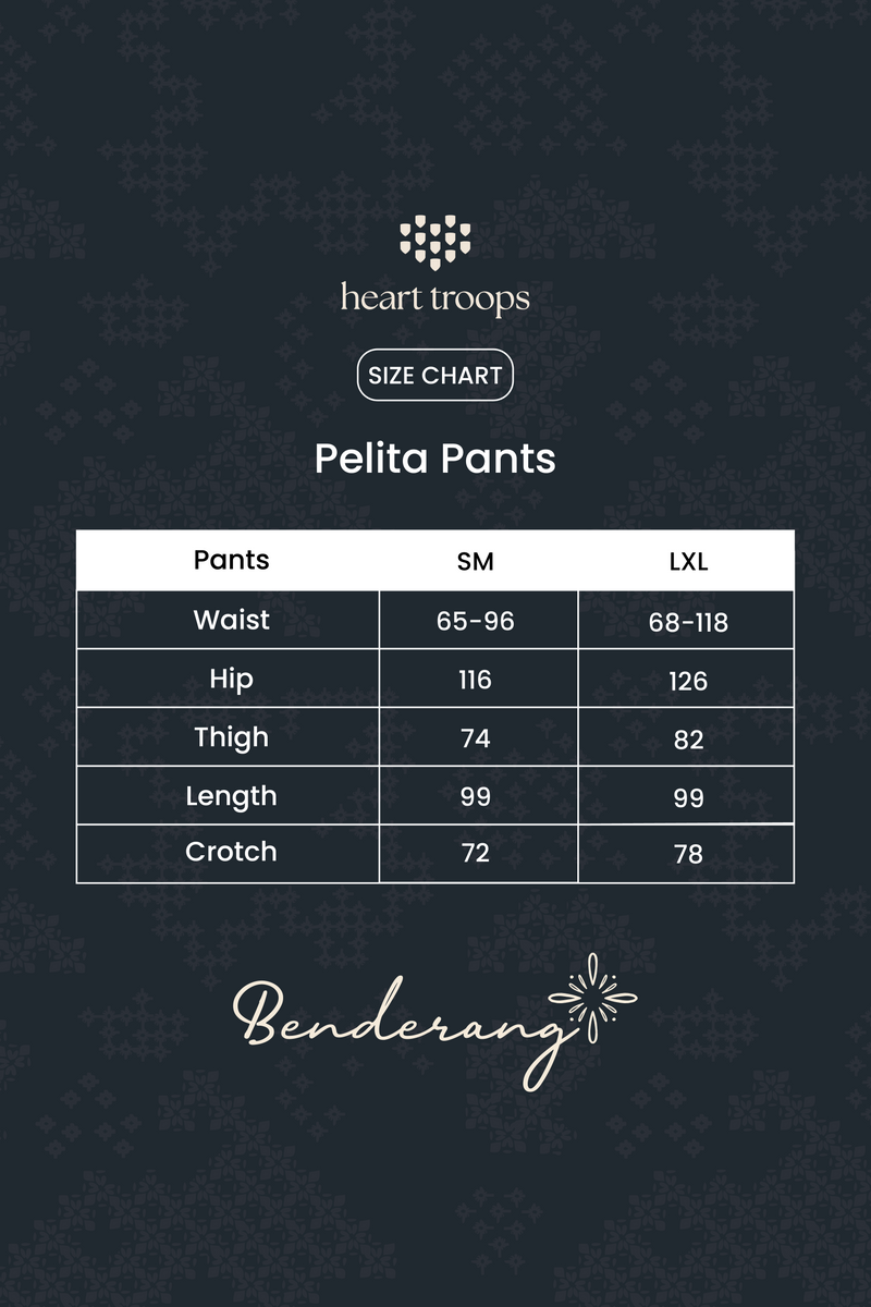 Panduan Ukuran Produk Pelita Pants