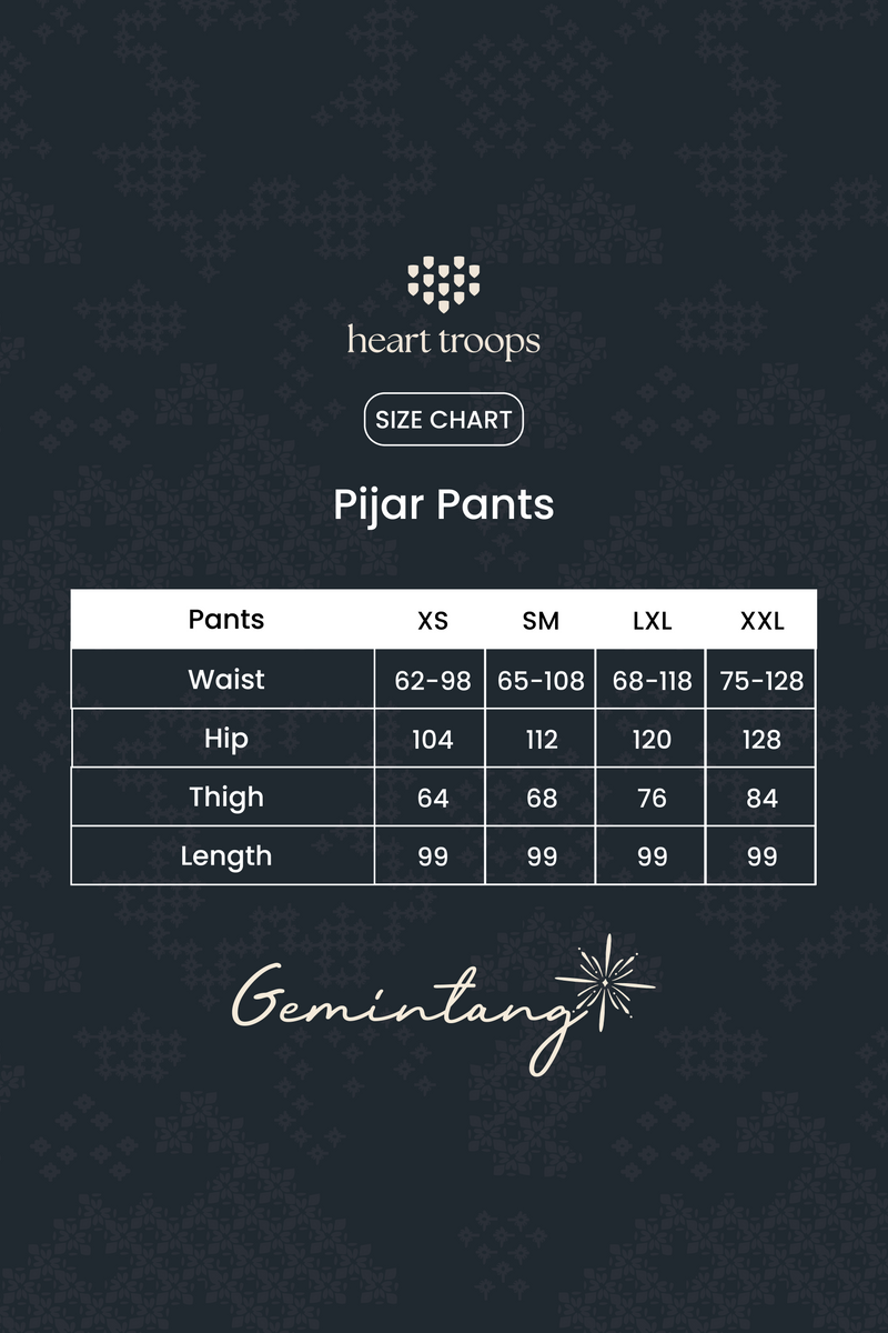 Panduan Ukuran Produk Pijar Pants