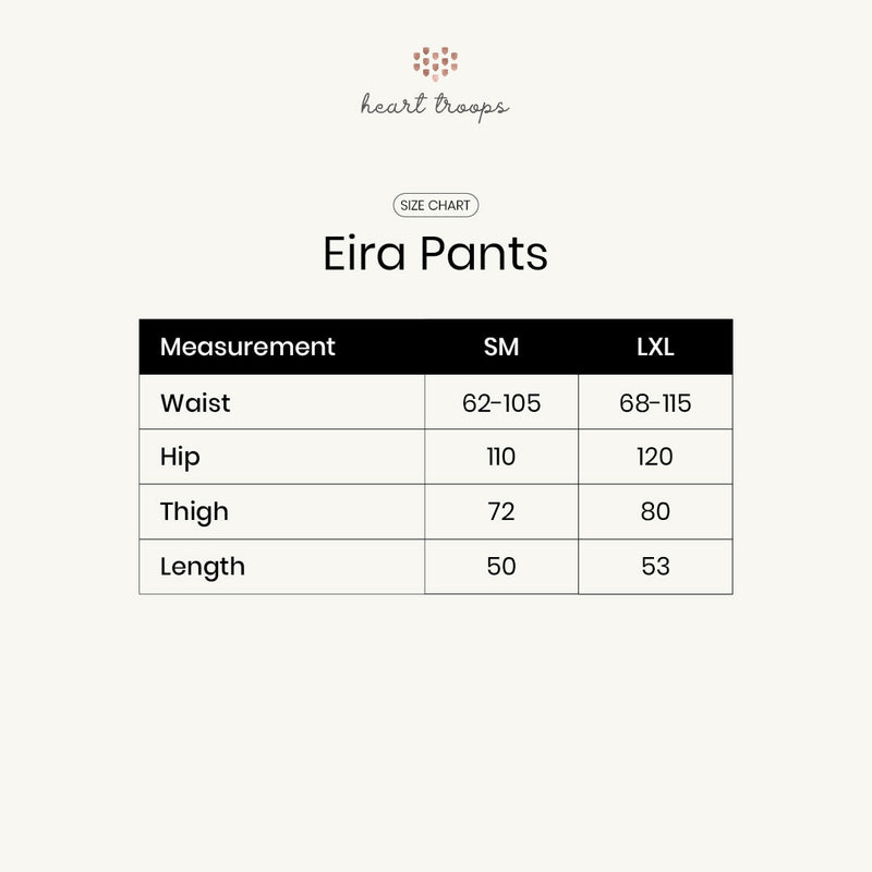Panduan Ukuran Produk Eira Pants
