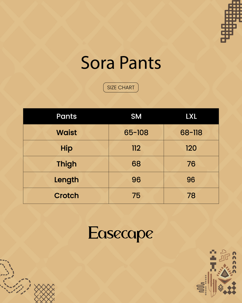 Panduan Ukuran Produk Sora Pants